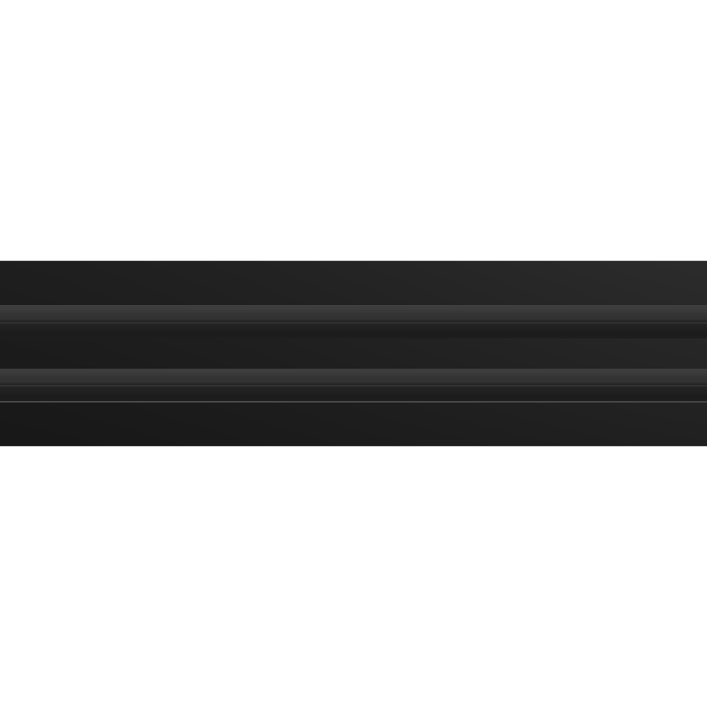 3D Model of 24 Inch 2 Slot Linear Air Vent Cover Black - Linear Diffuser Black - Texas Buildmart