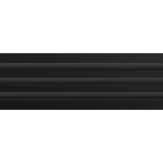 3D Model of 24 Inch 3 Slot Linear Air Vent Cover Black - Linear Diffuser Black - Texas Buildmart