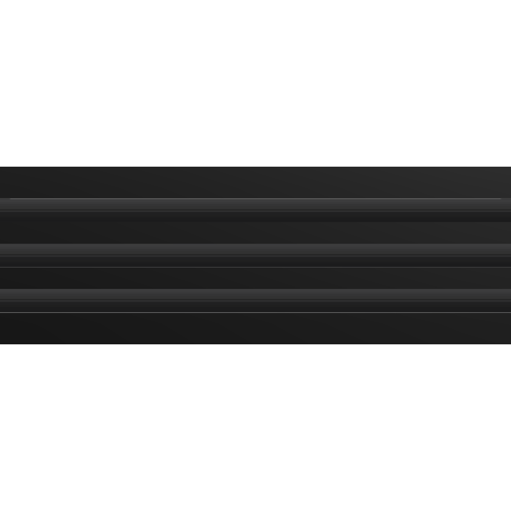 3D Model of 24 Inch 3 Slot Linear Air Vent Cover Black - Linear Diffuser Black - Texas Buildmart