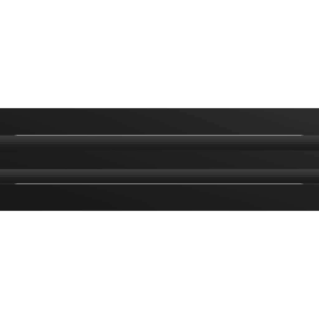 3D Model of 24x4 Modern Air Vent Cover Black - Standard Linear Slot Diffuser Black - Texas Buildmart