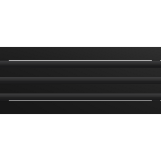 3D Model of 24x6 Modern Air Vent Cover Black - Standard Linear Slot Diffuser Black - Texas Buildmart