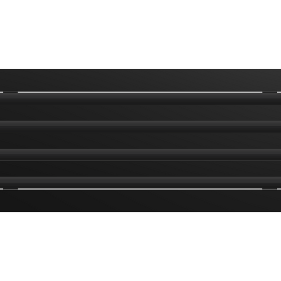 3D Model of 24x8 Modern Air Vent Cover Black - Standard Linear Slot Diffuser Black - Texas Buildmart