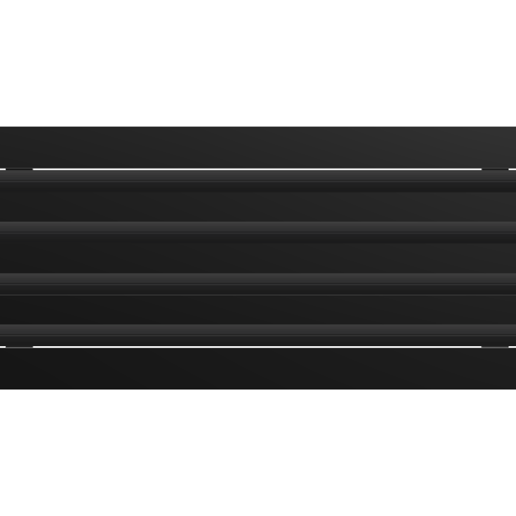 3D Model of 24x8 Modern Air Vent Cover Black - Standard Linear Slot Diffuser Black - Texas Buildmart