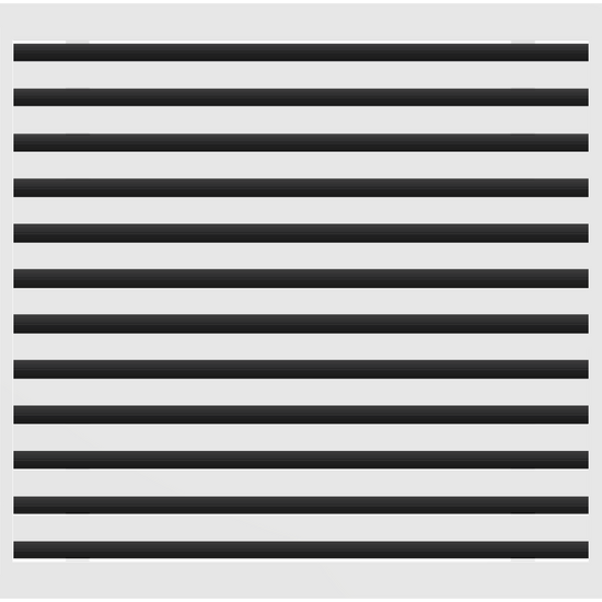 3D Model of 25x24 Modern Air Vent Cover White - Standard Linear Slot Diffuser White - Texas Buildmart