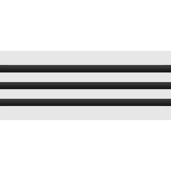3D Model of 25x6 Modern Air Vent Cover White - Standard Linear Slot Diffuser White - Texas Buildmart