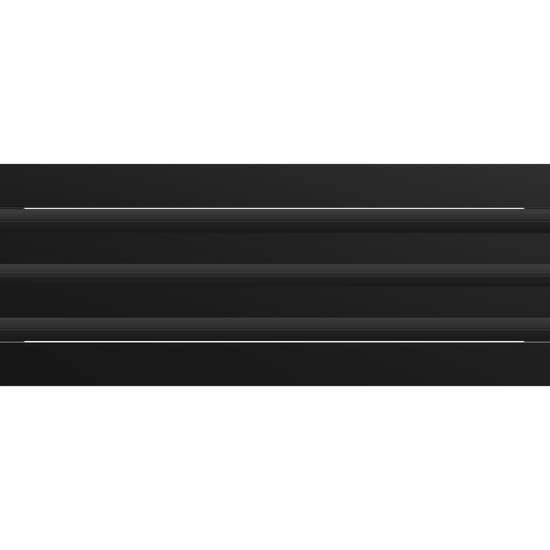 3D Model of 25x6 Modern Air Vent Cover Black - Standard Linear Slot Diffuser Black - Texas Buildmart