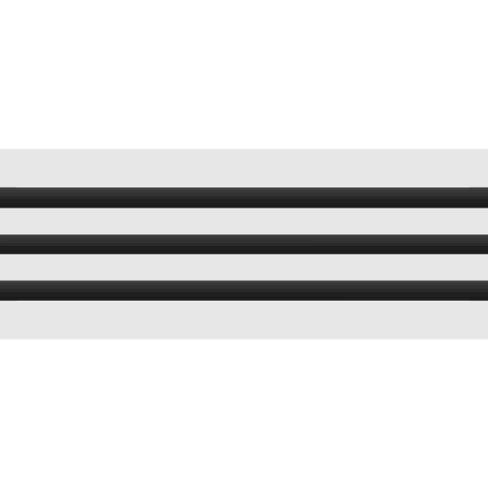 3D Model of 26x6 Modern Air Vent Cover White - Standard Linear Slot Diffuser White - Texas Buildmart
