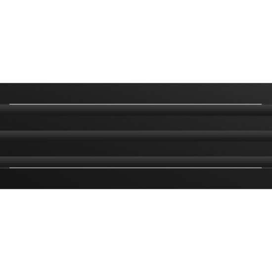 3D Model of 26x6 Modern Air Vent Cover Black - Standard Linear Slot Diffuser Black - Texas Buildmart