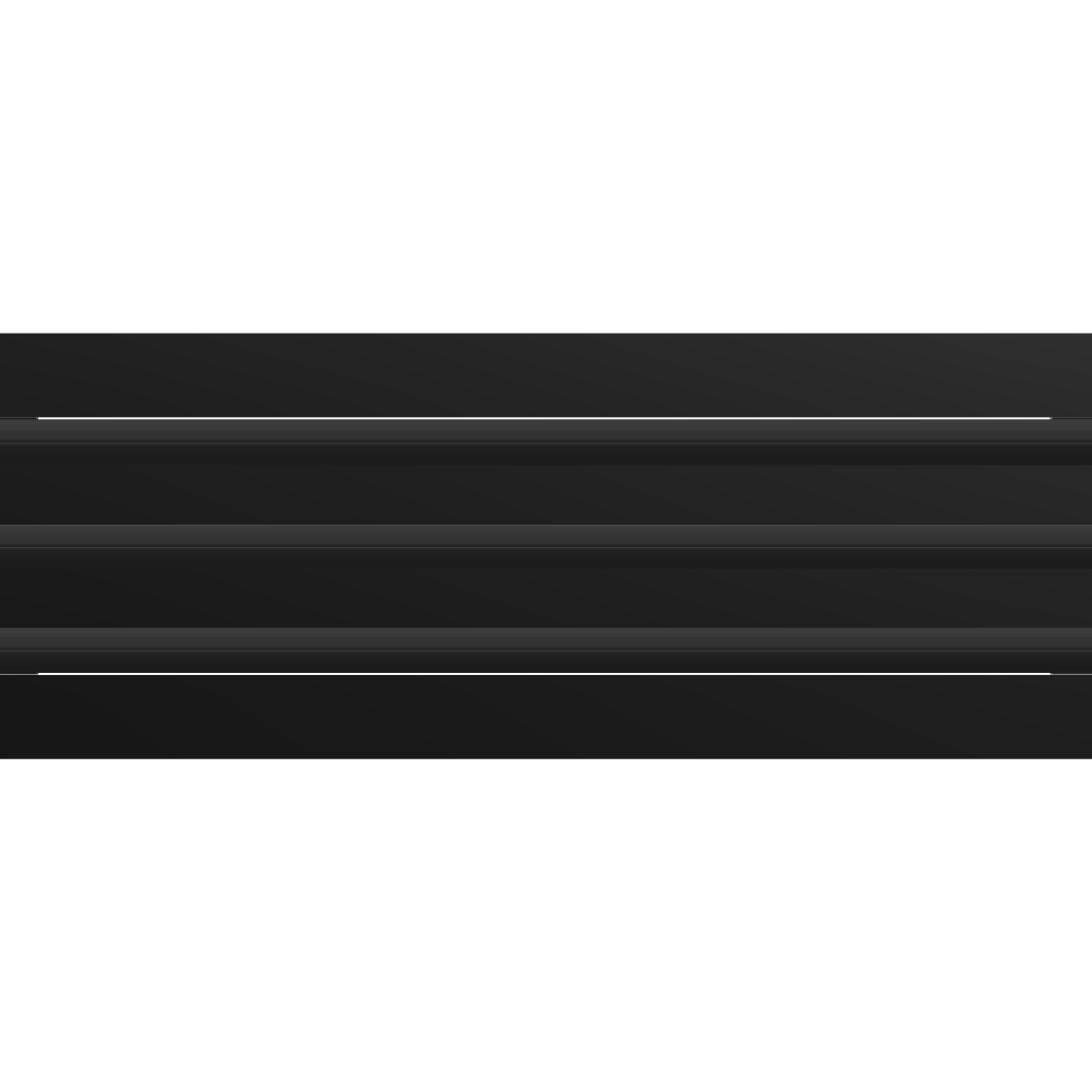 3D Model of 26x6 Modern Air Vent Cover Black - Standard Linear Slot Diffuser Black - Texas Buildmart