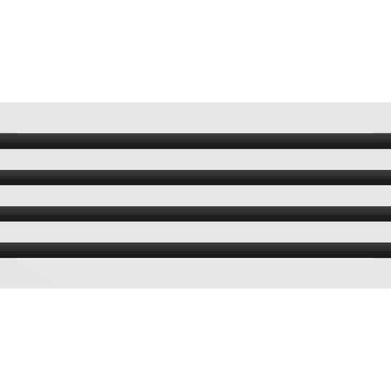 3D Model of 26x8 Modern Air Vent Cover White - Standard Linear Slot Diffuser White - Texas Buildmart
