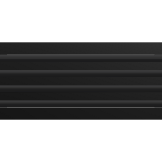 3D Model of 26x8 Modern Air Vent Cover Black - Standard Linear Slot Diffuser Black - Texas Buildmart