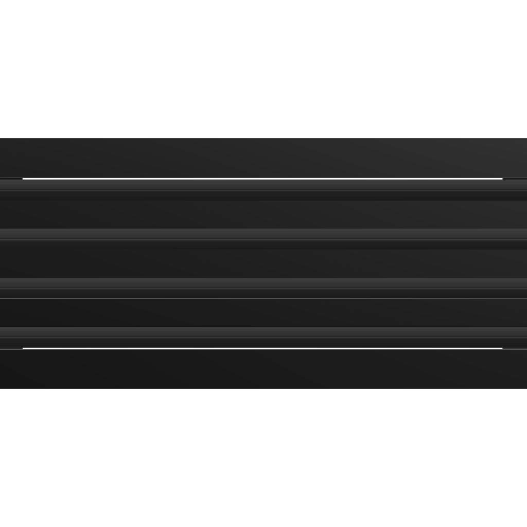 3D Model of 26x8 Modern Air Vent Cover Black - Standard Linear Slot Diffuser Black - Texas Buildmart