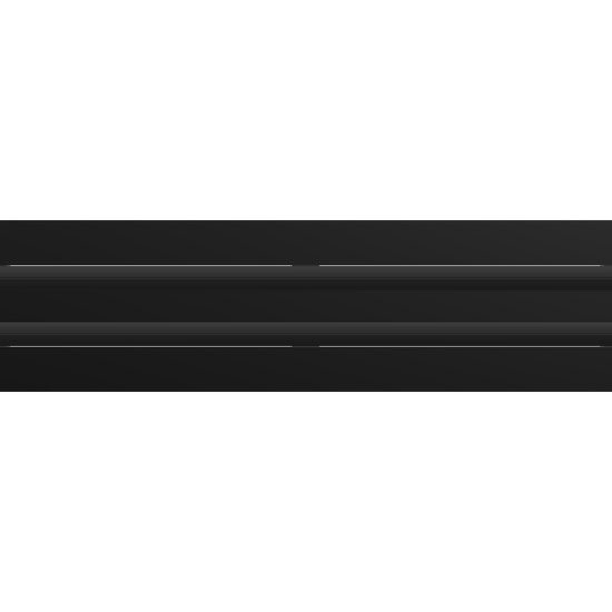 3D Model of 28x4 Modern Air Vent Cover Black - Standard Linear Slot Diffuser Black - Texas Buildmart