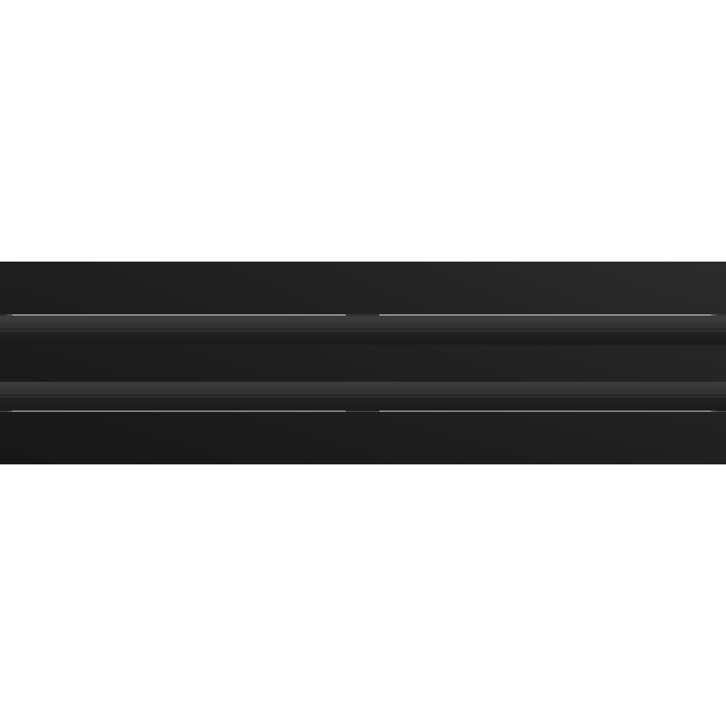 3D Model of 28x4 Modern Air Vent Cover Black - Standard Linear Slot Diffuser Black - Texas Buildmart