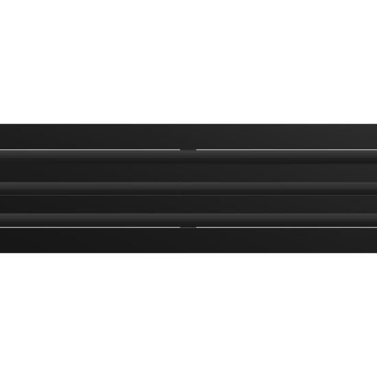 3D Model of 30x6 Modern Air Vent Cover Black - Standard Linear Slot Diffuser Black - Texas Buildmart