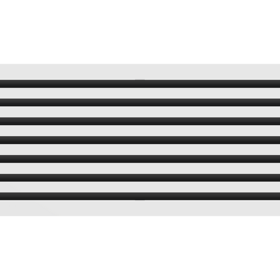 3D Model of 36x14 Modern Air Vent Cover White - Standard Linear Slot Diffuser White - Texas Buildmart