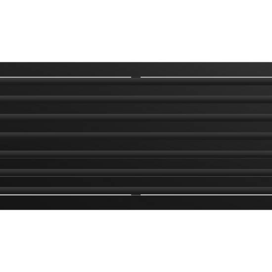 3D Model of 36x14 Modern Air Vent Cover Black - Standard Linear Slot Diffuser Black - Texas Buildmart