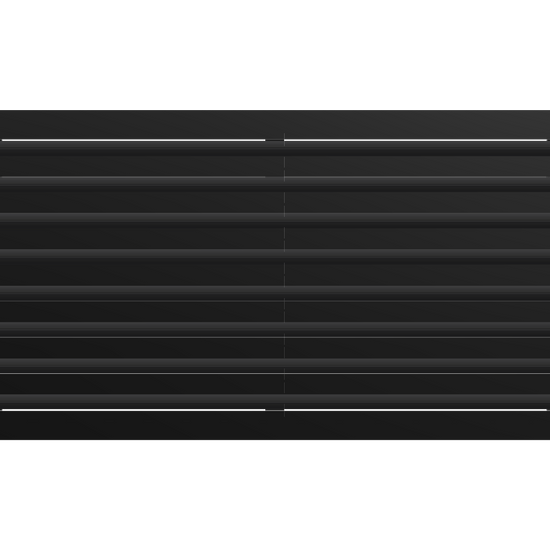 3D Model of 36x16 Modern Air Vent Cover Black - Standard Linear Slot Diffuser Black - Texas Buildmart