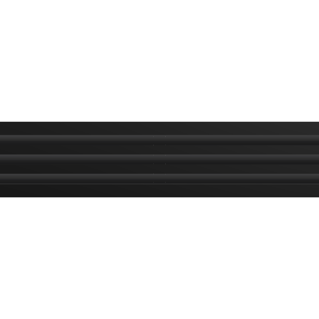 3D Model of 36 Inch 3 Slot Linear Air Vent Cover Black - Linear Diffuser Black - Texas Buildmart