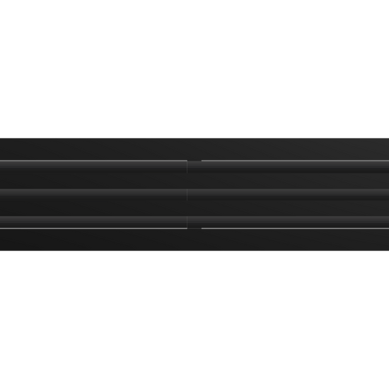 3D Model of 36x6 Modern Air Vent Cover Black - Standard Linear Slot Diffuser Black - Texas Buildmart