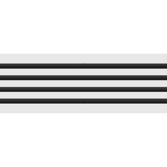 3D Model of 36x8 Modern Air Vent Cover White - Standard Linear Slot Diffuser White - Texas Buildmart