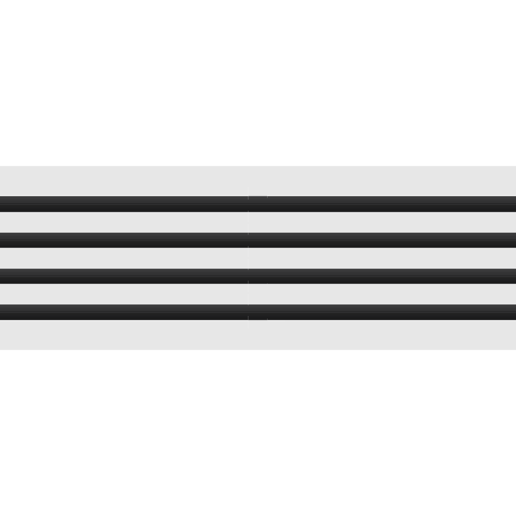 3D Model of 36x8 Modern Air Vent Cover White - Standard Linear Slot Diffuser White - Texas Buildmart