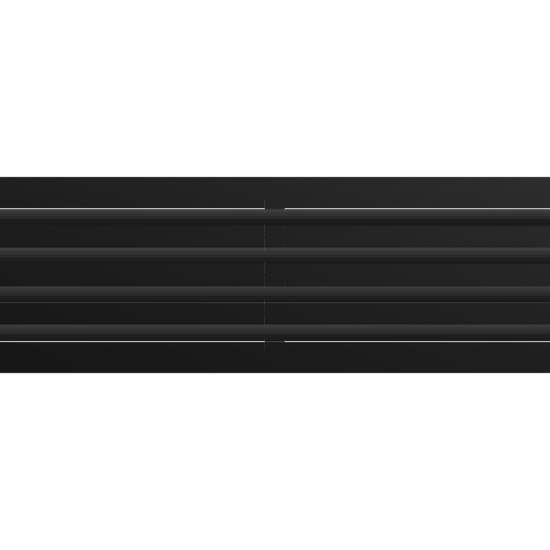 3D Model of 36x8 Modern Air Vent Cover Black - Standard Linear Slot Diffuser Black - Texas Buildmart