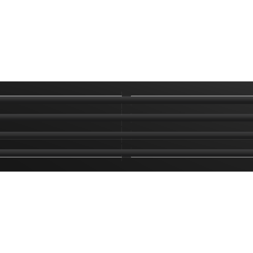 3D Model of 36x8 Modern Air Vent Cover Black - Standard Linear Slot Diffuser Black - Texas Buildmart