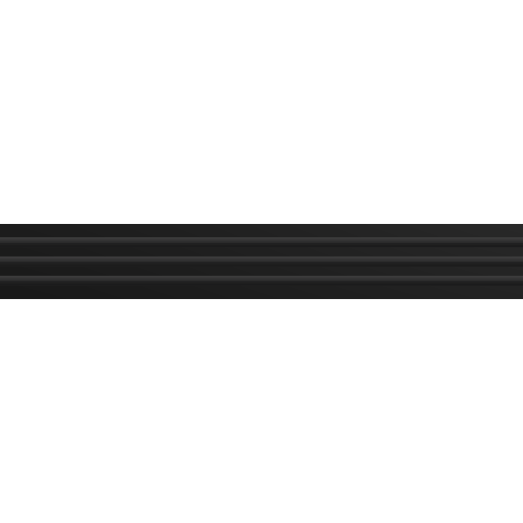 3D Model of 60 Inch 3 Slot Linear Air Vent Cover Black - Linear Diffuser Black - Texas Buildmart