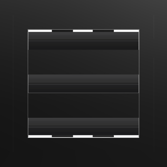 3D Model of 6x6 Modern Air Vent Cover Black - Standard Linear Slot Diffuser Black - Texas Buildmart