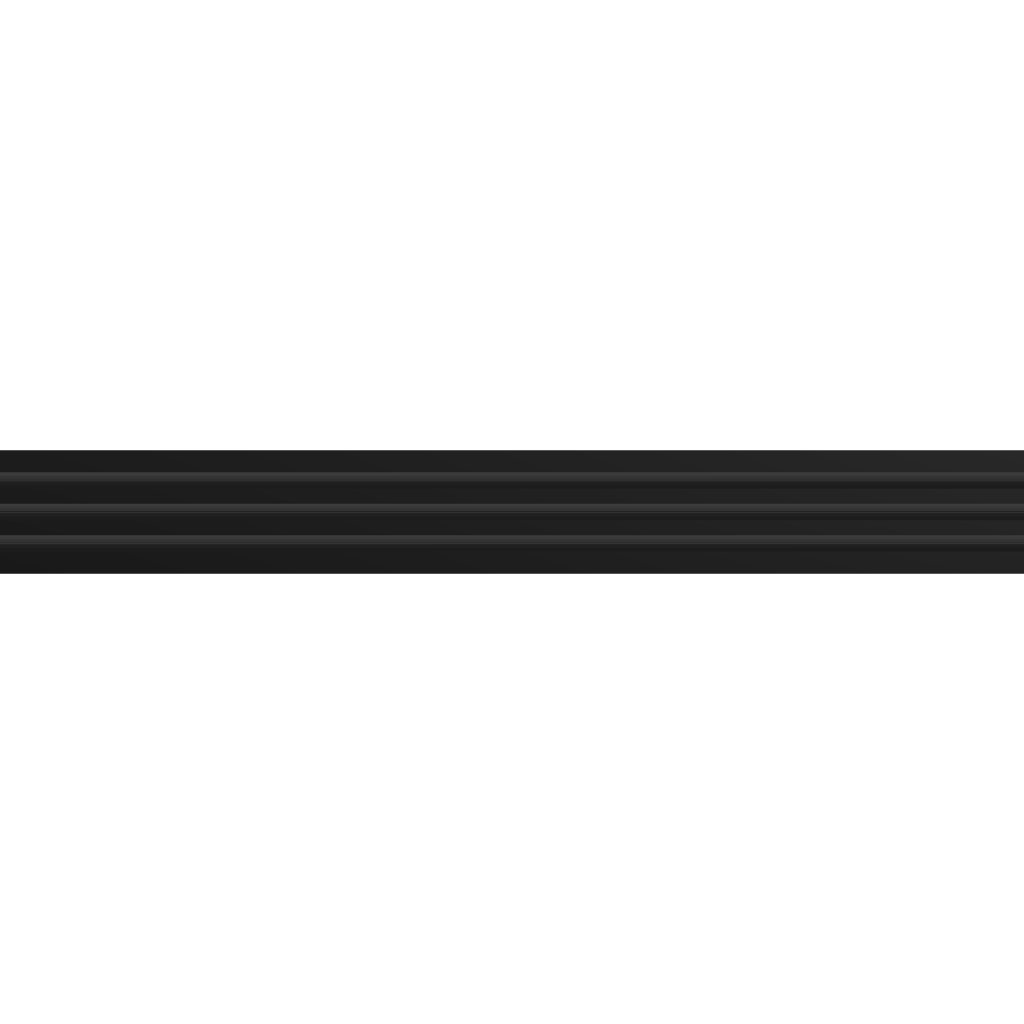3D Model of 72 Inch 3 Slot Linear Air Vent Cover Black - Linear Diffuser Black - Texas Buildmart
