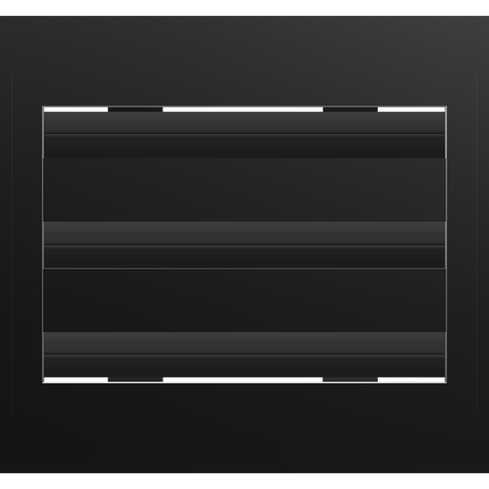 3D Model of 8x6 Modern Air Vent Cover Black - Standard Linear Slot Diffuser Black - Texas Buildmart