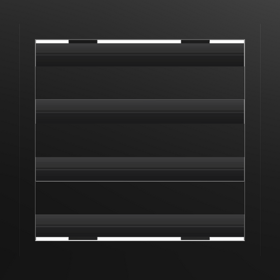 3D Model of 8x8 Modern Air Vent Cover Black - Standard Linear Slot Diffuser Black - Texas Buildmart