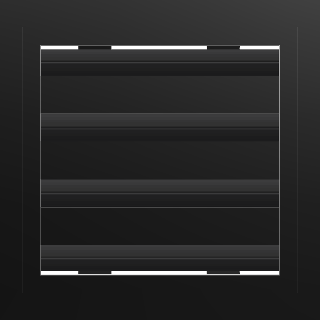 3D Model of 8x8 Modern Air Vent Cover Black - Standard Linear Slot Diffuser Black - Texas Buildmart