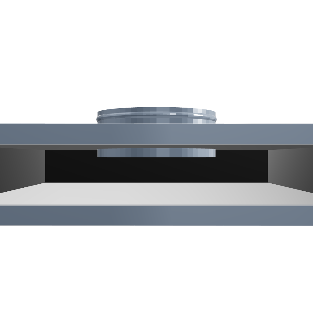 3D Model of 12 Inch 1 Slot Linear Slot Plenum Box - Linear Slot Diffuser Plenum - Texas Buildmart - AC Vent Covers - Linear Plenum Box