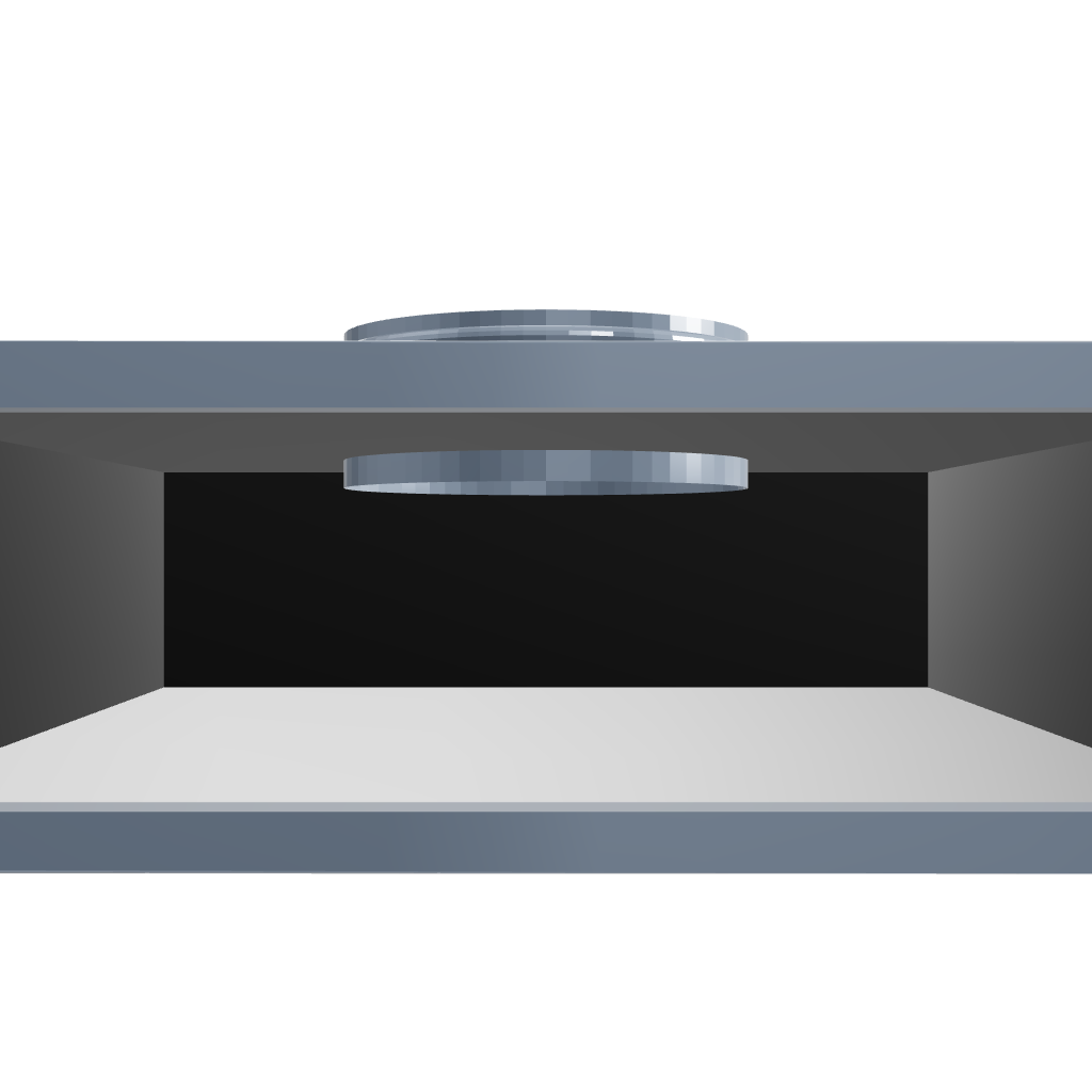 3D Model of 12 Inch 2 Slot Linear Slot Plenum Box - Linear Slot Diffuser Plenum - Texas Buildmart - AC Vent Covers - Linear Plenum Box