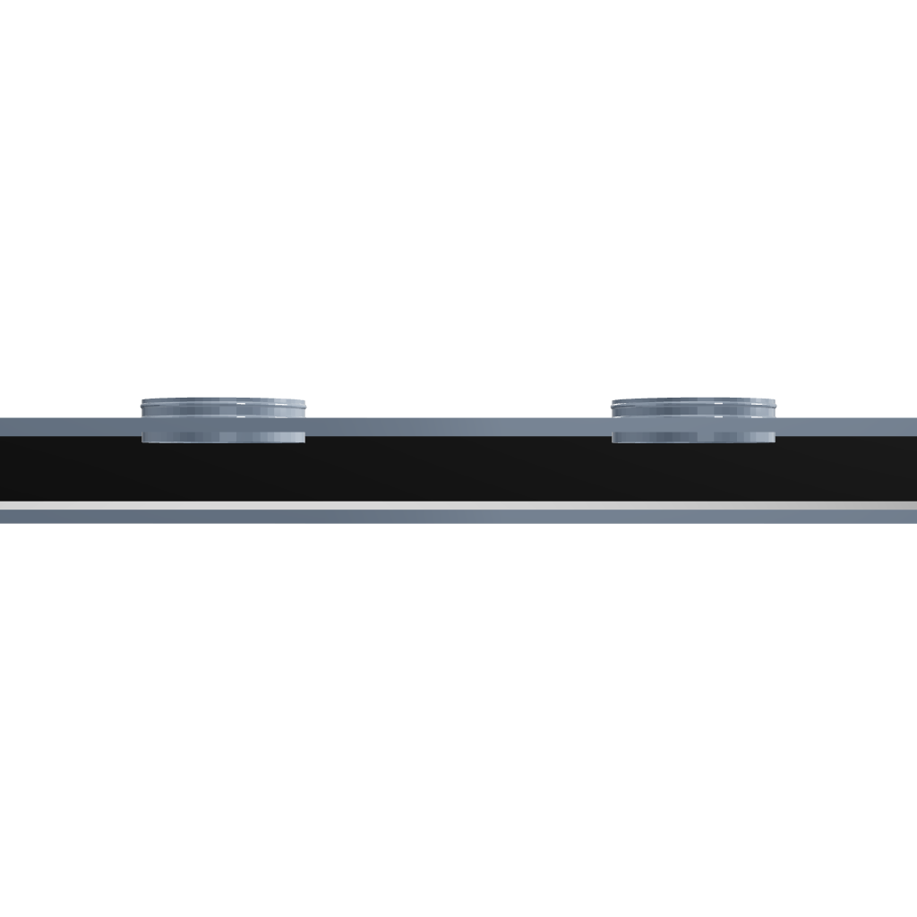 3D Model of 60 Inch 2 Slot Linear Slot Plenum Box - Linear Slot Diffuser Plenum - Texas Buildmart - AC Vent Covers - Linear Plenum Box