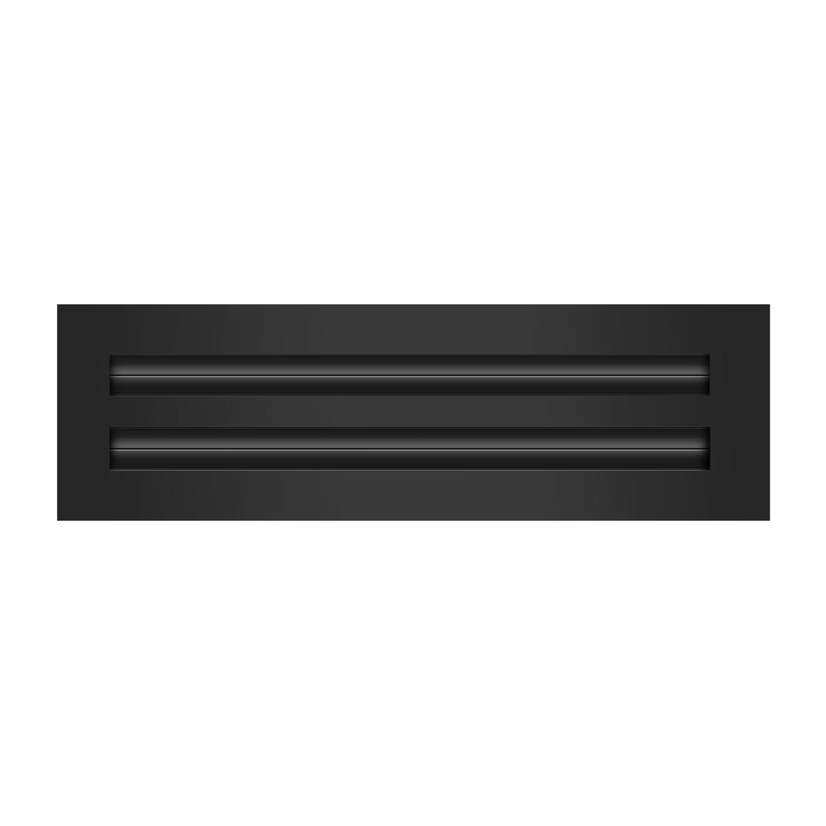 BUILDMART - 2 Slot - Double Slot - Linear Slot Diffuser - Black Linear Slot Diffuser - Decorative Air Vent - Modern Air Vent Cover for Ceiling, Wall or Floor - Texas Buildmart