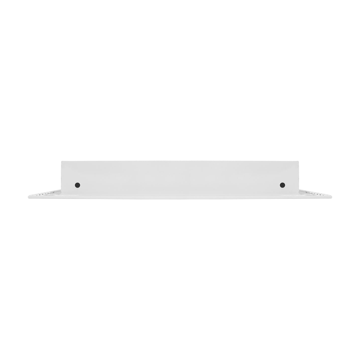 Side of 12x12 Modern Air Vent Cover White - 12x12 Standard Linear Slot Diffuser White - Texas Buildmart