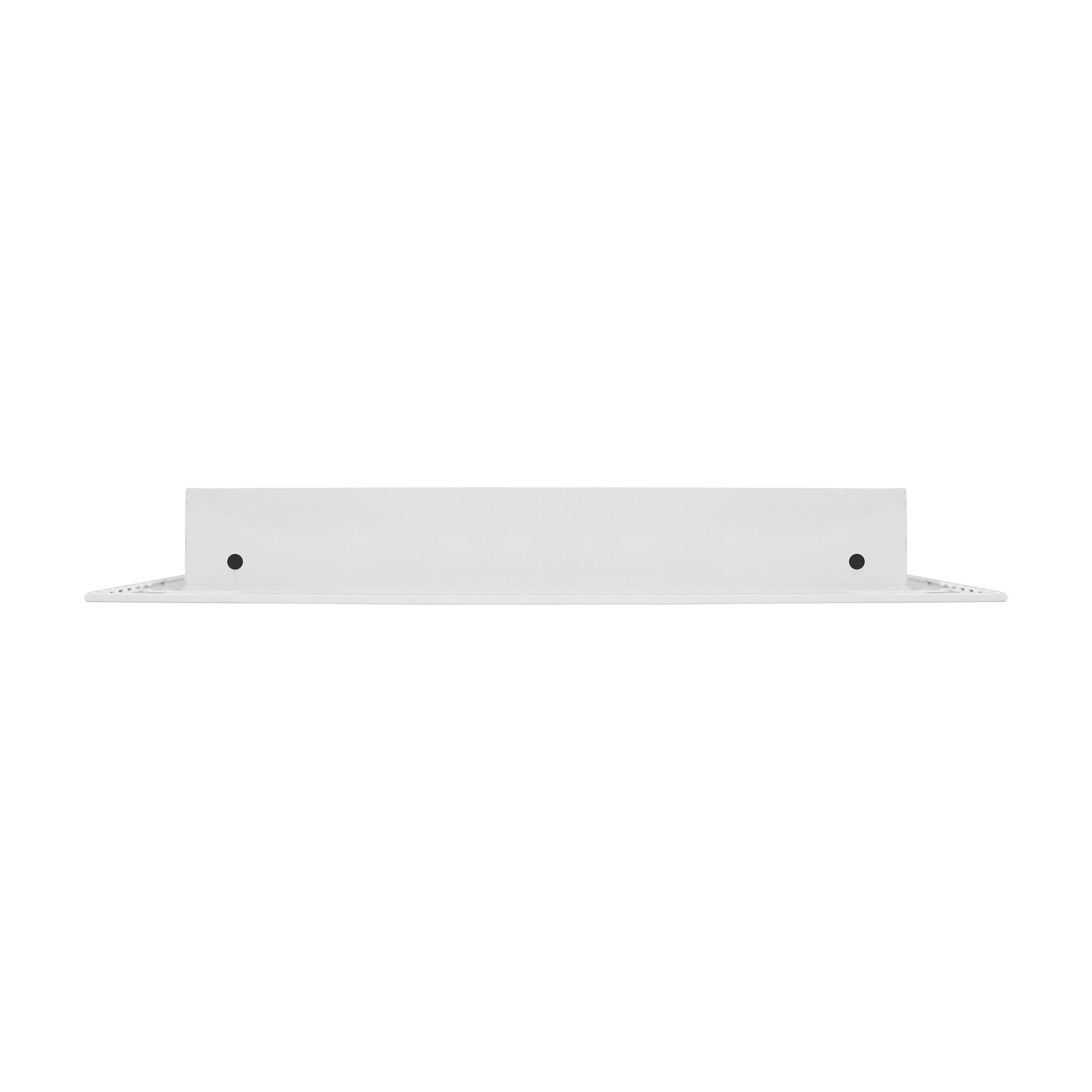 Side of 12x12 Modern Air Vent Cover White - 12x12 Standard Linear Slot Diffuser White - Texas Buildmart