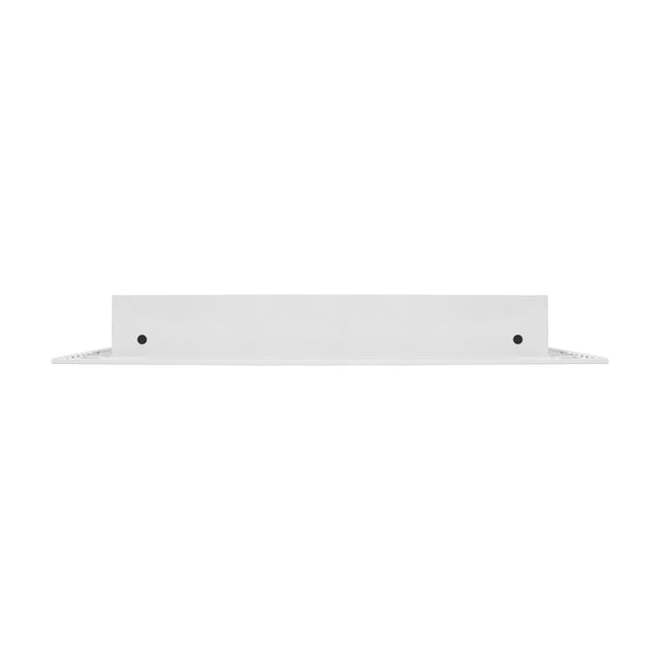 Side of 24x12 Modern Air Vent Cover White - 24x12 Standard Linear Slot Diffuser White - Texas Buildmart