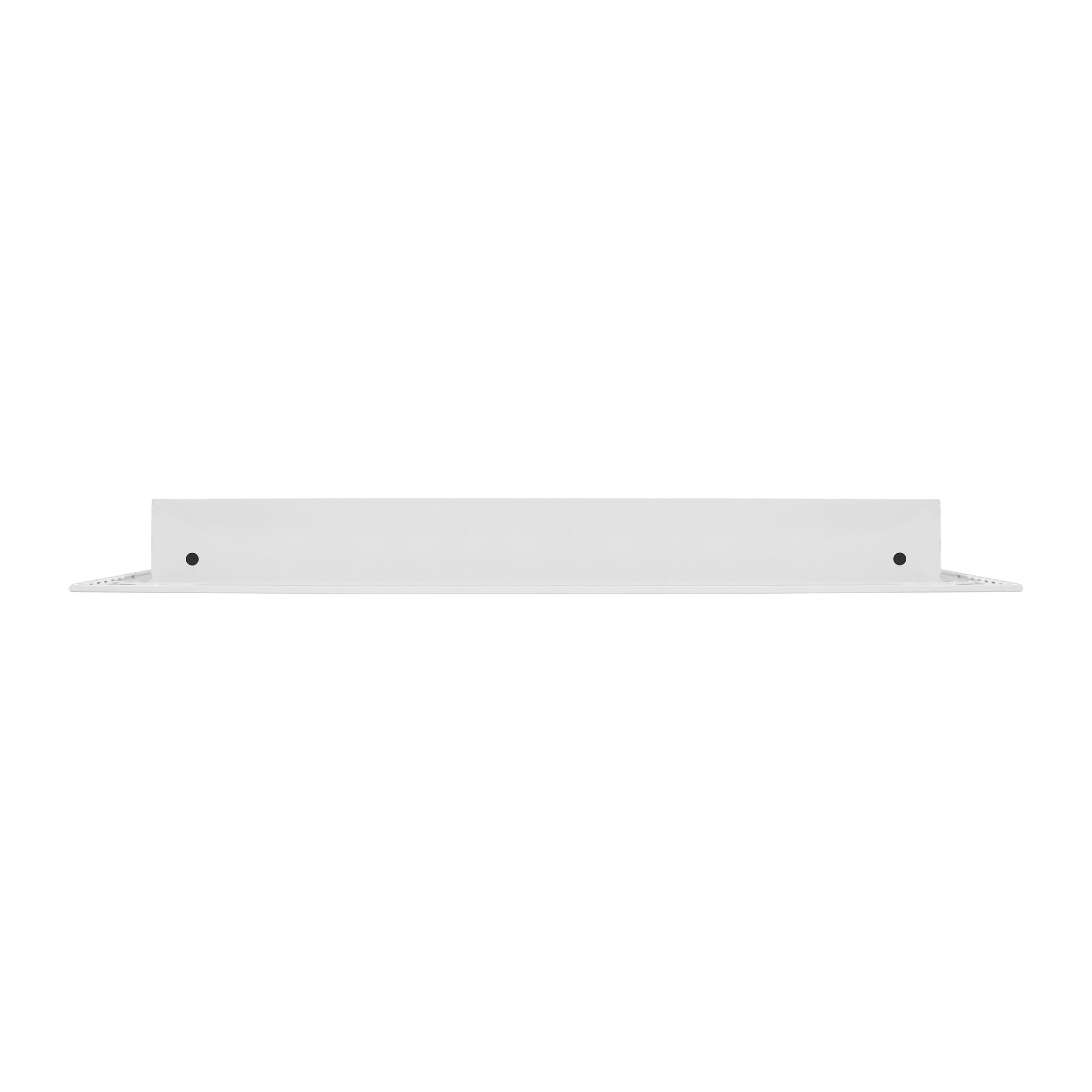Side of 16x16 Modern Air Vent Cover White - 16x16 Standard Linear Slot Diffuser White - Texas Buildmart
