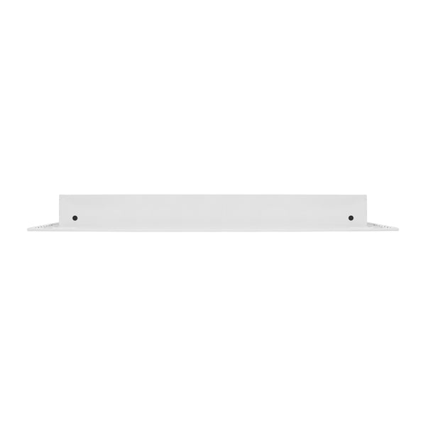 Side of 30x16 Modern Air Vent Cover White - 30x16 Standard Linear Slot Diffuser White - Texas Buildmart