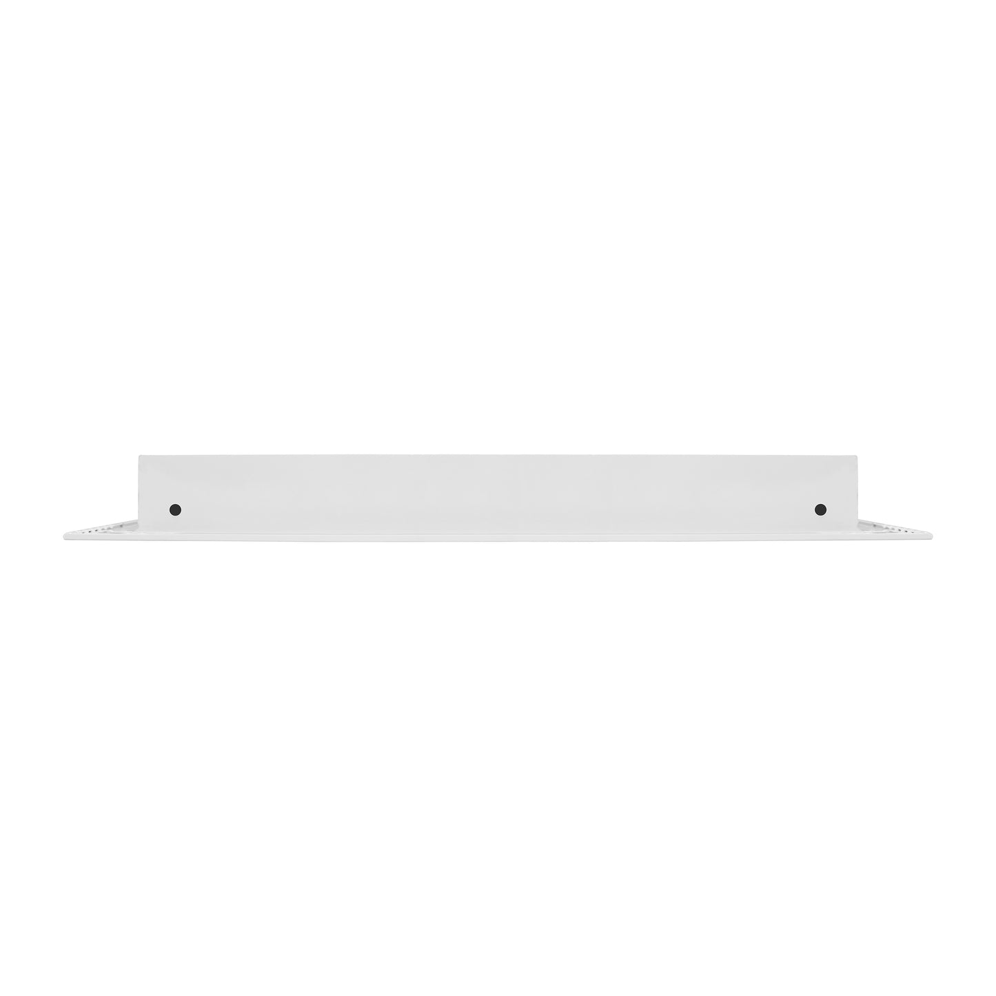 Side of 36x16 Modern Air Vent Cover White - 36x16 Standard Linear Slot Diffuser White - Texas Buildmart