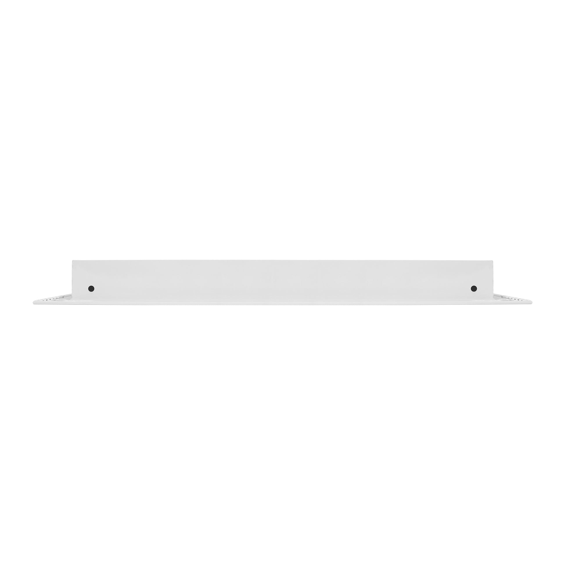 Side of 30x18 Modern Air Vent Cover White - 30x18 Standard Linear Slot Diffuser White - Texas Buildmart