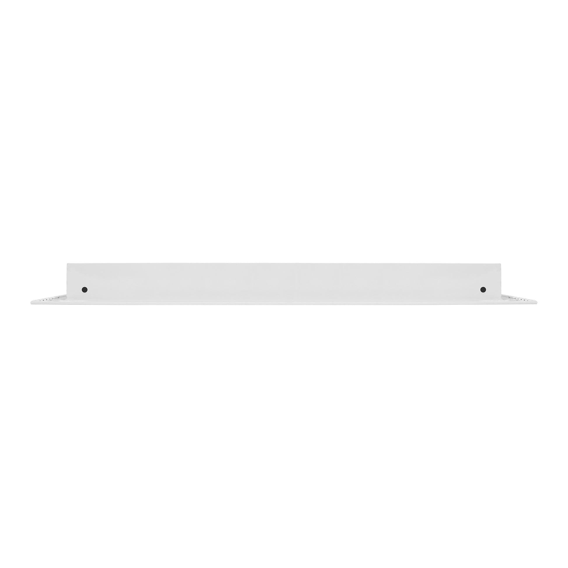 Side of 24x20 Modern Air Vent Cover White - 24x20 Standard Linear Slot Diffuser White - Texas Buildmart