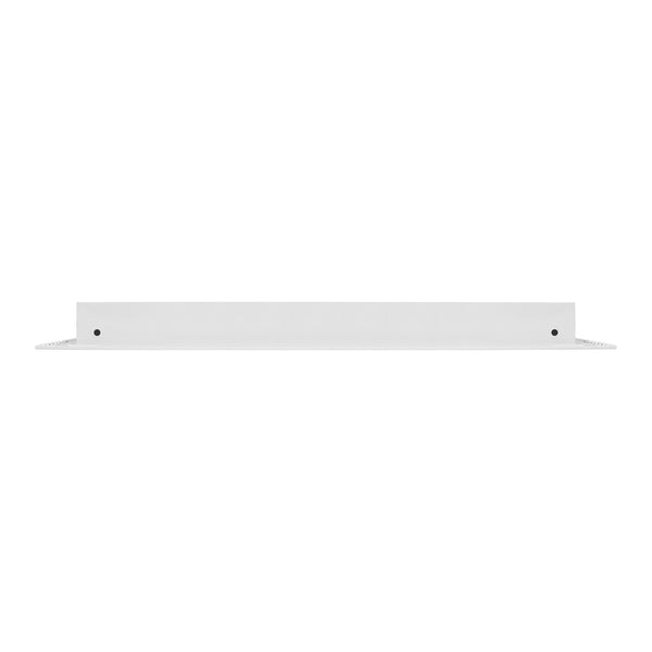 Side of 24x20 Modern Air Vent Cover White - 24x20 Standard Linear Slot Diffuser White - Texas Buildmart