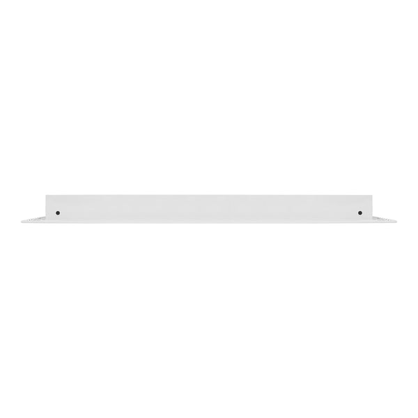 Side of 22x22 Modern Air Vent Cover White - 22x22 Standard Linear Slot Diffuser White - Texas Buildmart