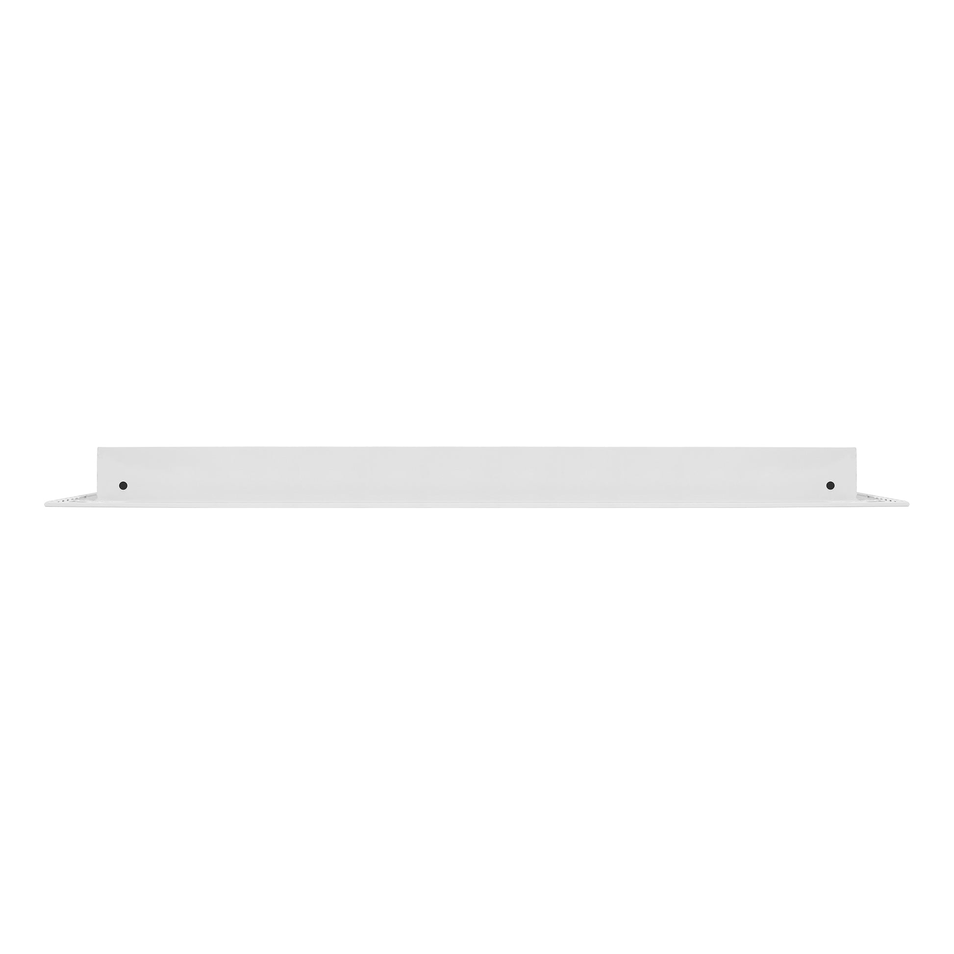 Side of 25x24 Modern Air Vent Cover White - 25x24 Standard Linear Slot Diffuser White - Texas Buildmart