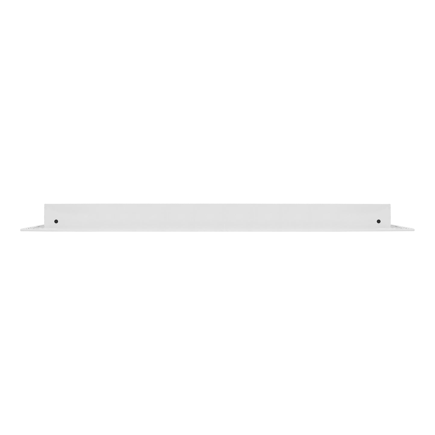Side of 24x24 Modern Air Vent Cover White - 24x24 Standard Linear Slot Diffuser White - Texas Buildmart